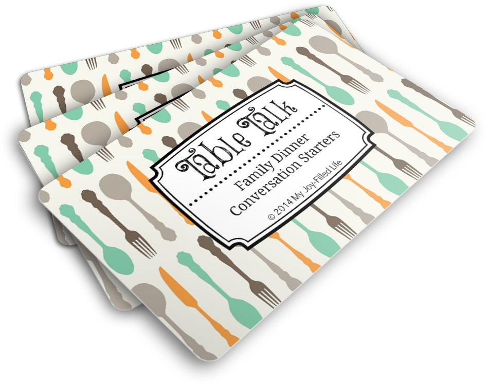 Printable Family Dinner Conversation Starters Cards My JoyFilled Life