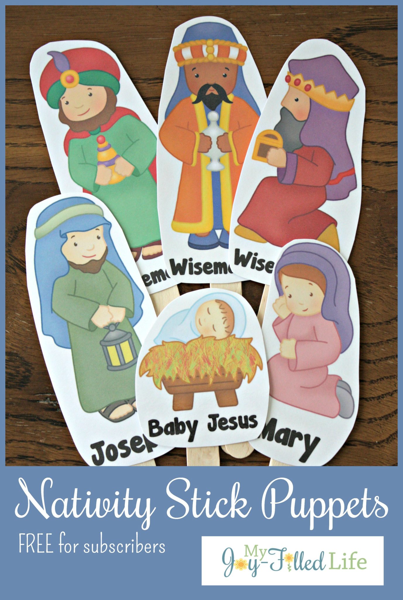 FREE Printable Nativity Stick Puppets My JoyFilled Life