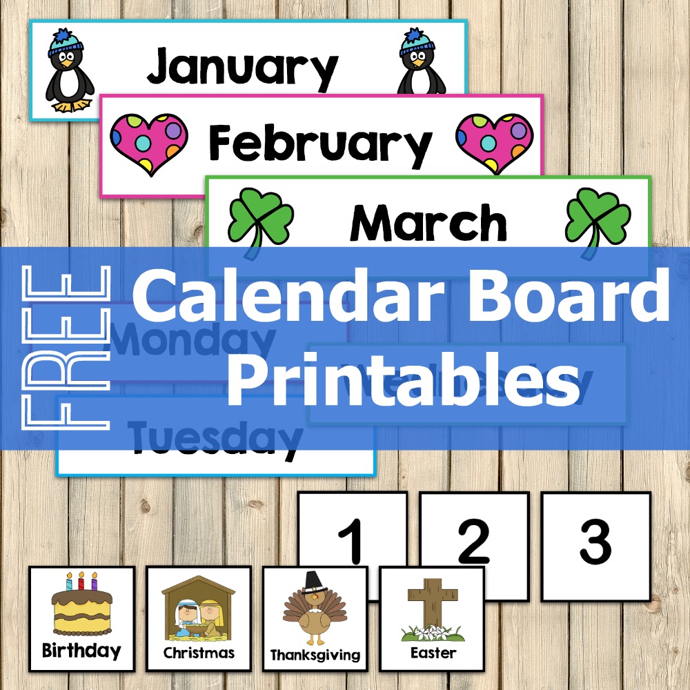 Free Printable Bulletin Board Calendar