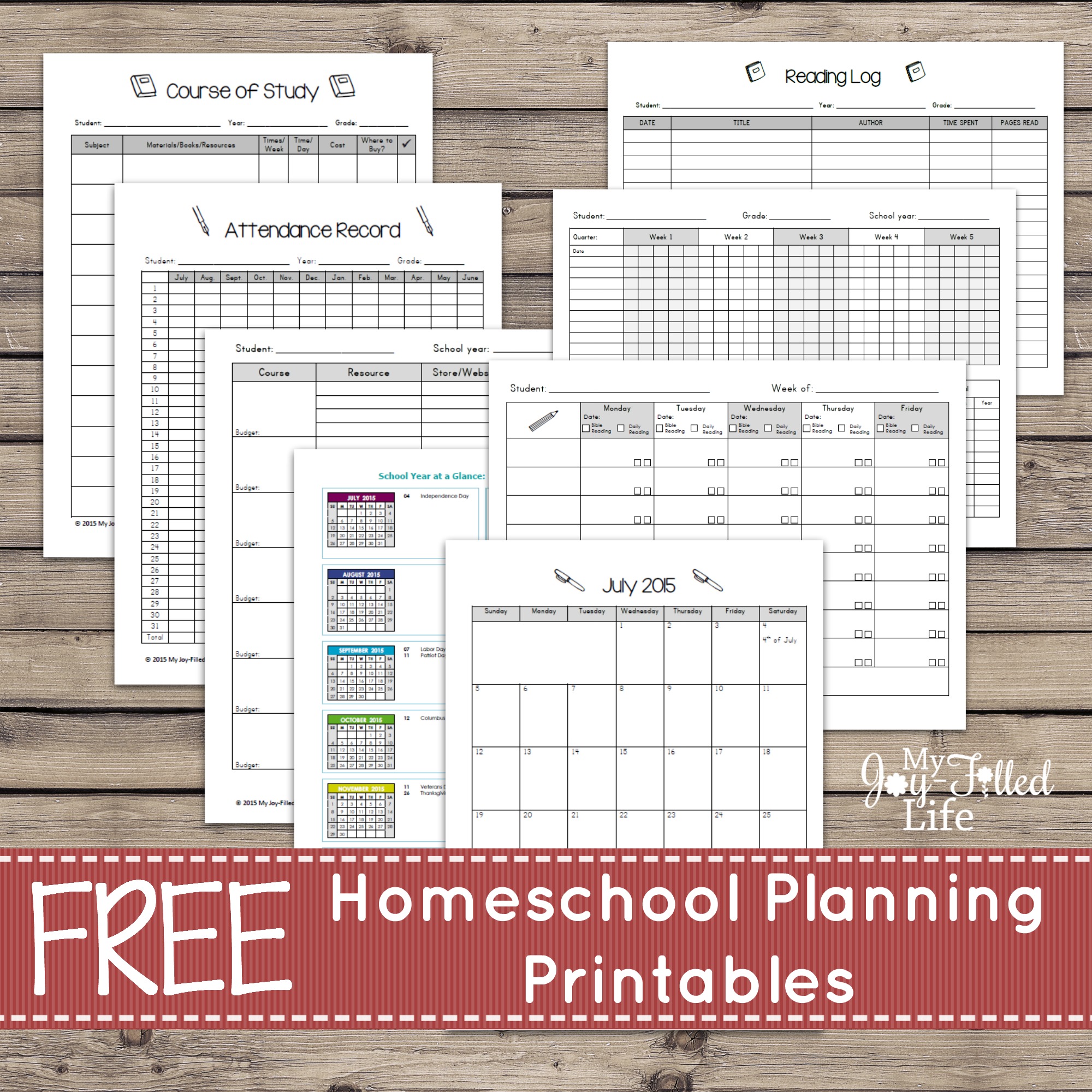 Homeschool Planning Resources FREE Printable Planning Pages My Joy 