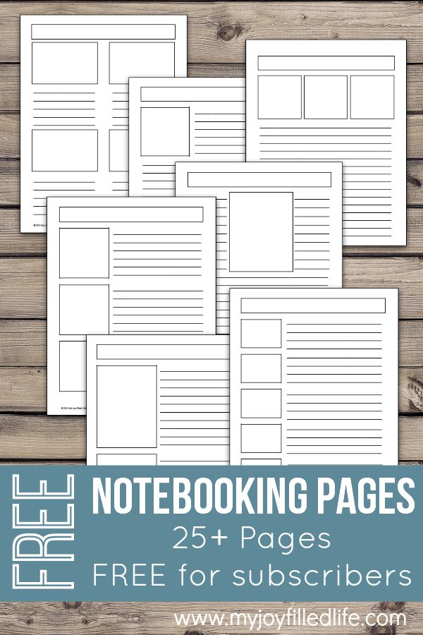 FREE Notebooking Pages My Joy Filled Life