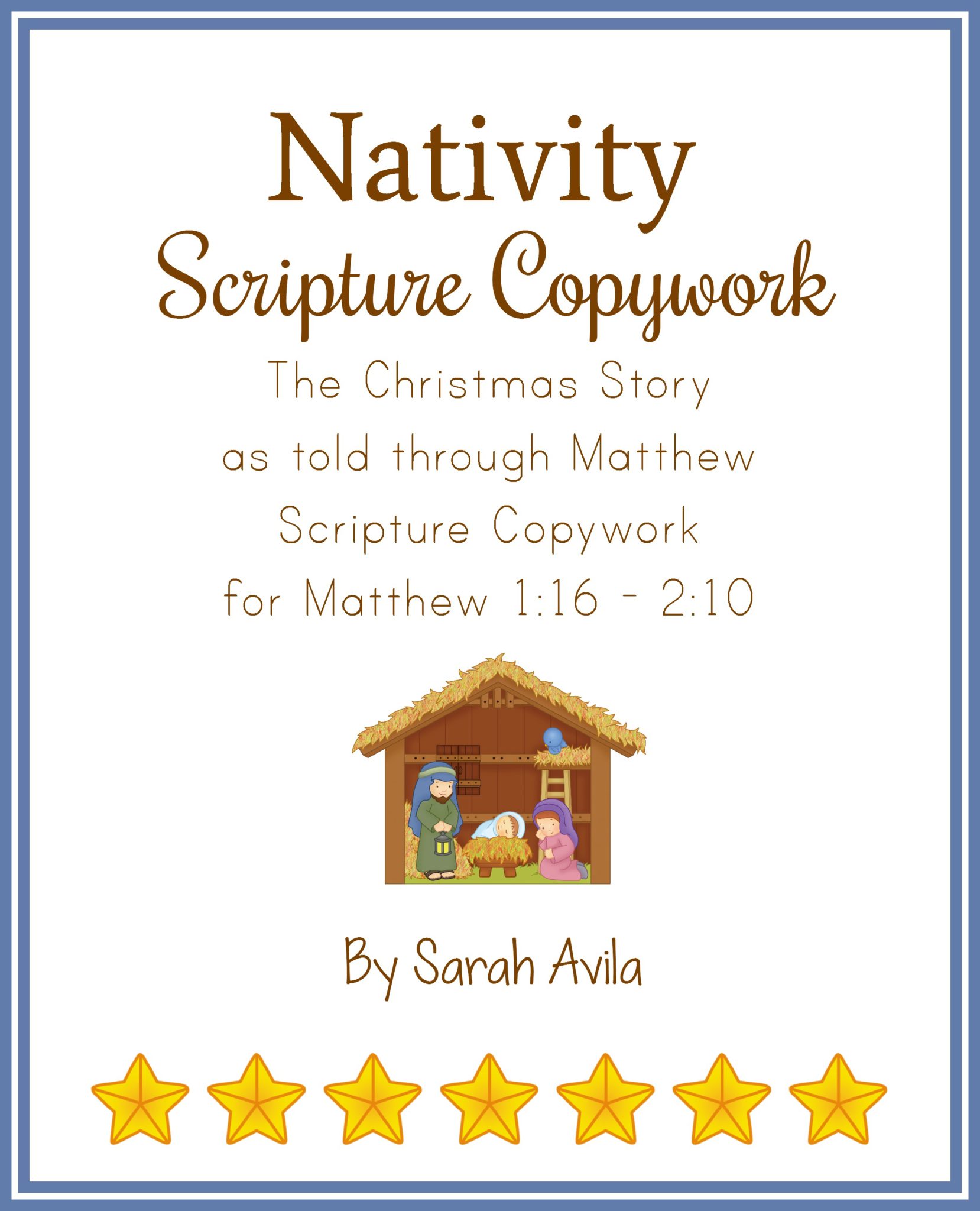 FREE Nativity Scripture Copywork My JoyFilled Life