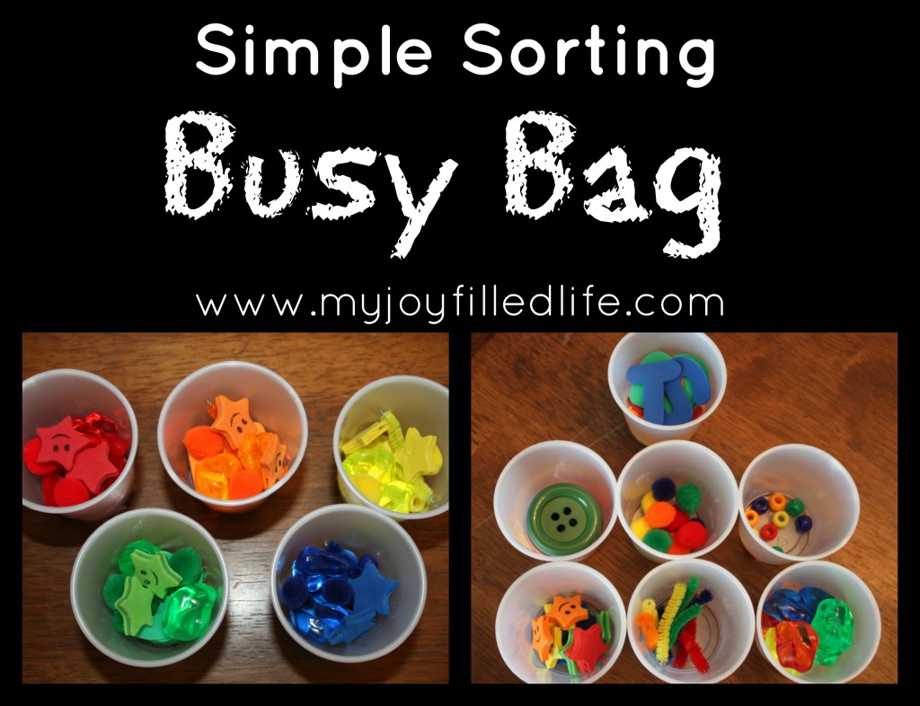 Simple sorting busy bag