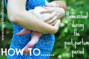 How to Homeschool During the Post Partum Period