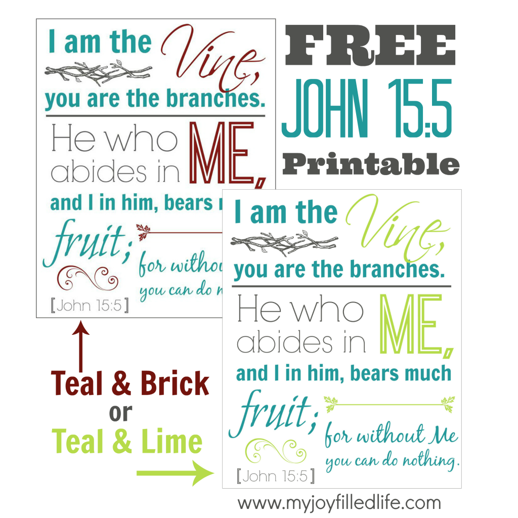 FREE John 15:5 Printable