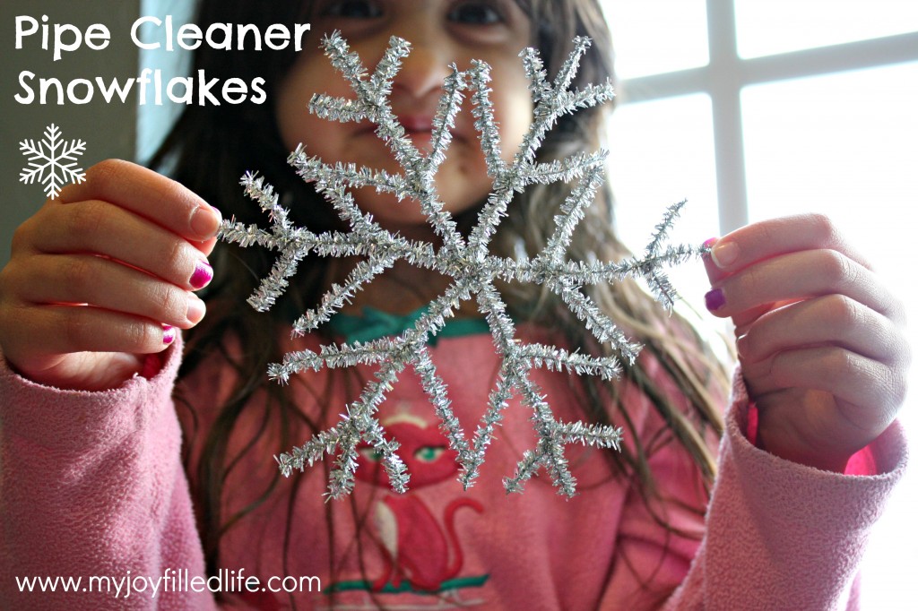 Pipe cleaner snowflakes