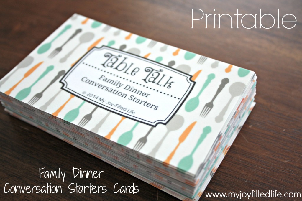 Table Talk: Dinner Conversation Starters Cards