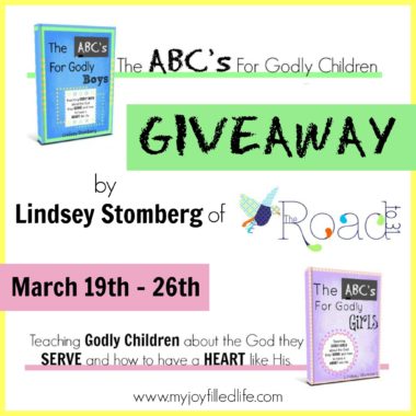 The ABCs of Godly Children Giveaway