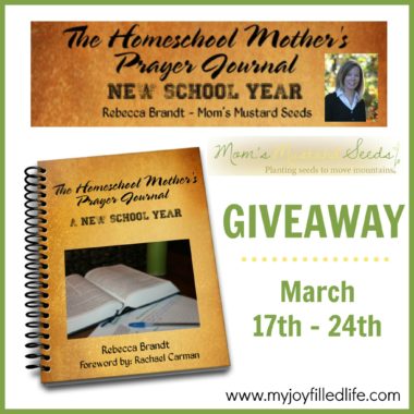 The Homeschool Mother's Prayer Journal Giveaway