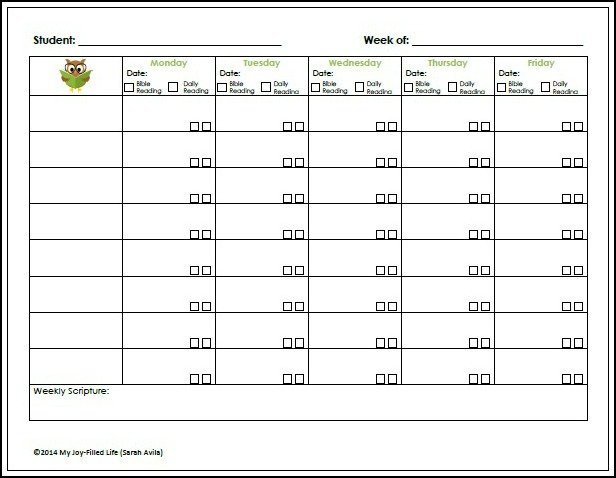 Free Homeschool Schedule Blank 5 Day By The Busy Woman