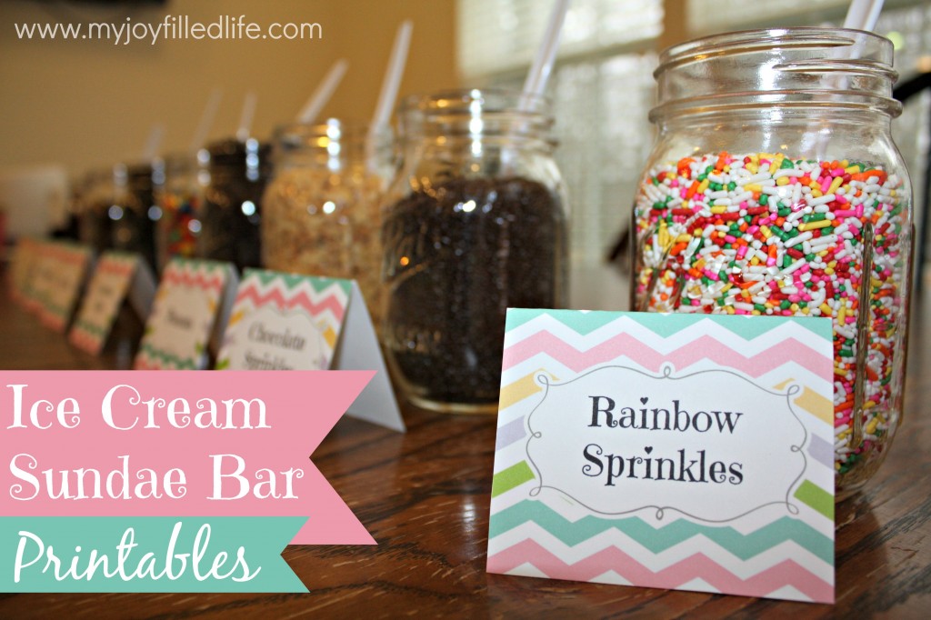 Ice Cream Sundae Bar Printables