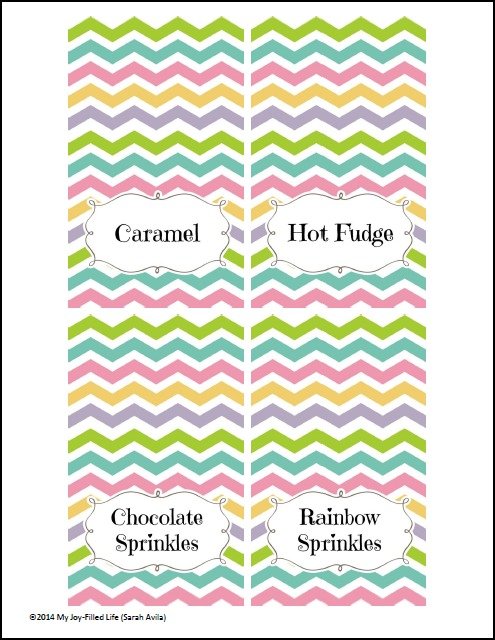 Ice Cream Sundae Bar Printables My Joy Filled Life