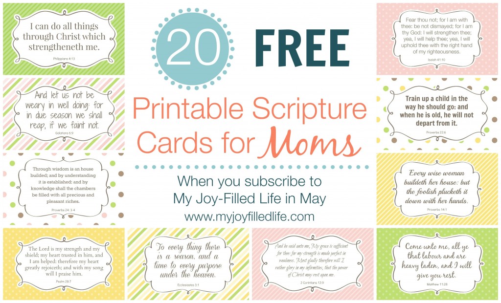 Mom Scripture cards collage subscriber freebie