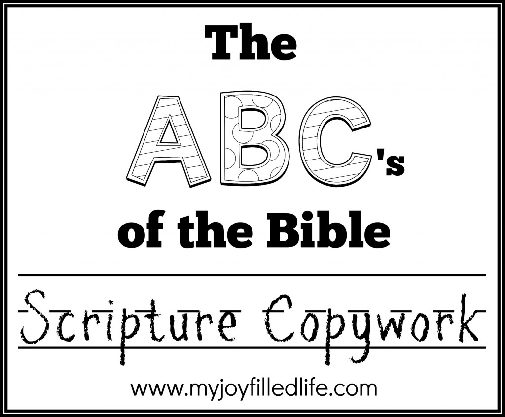 The ABCs of the Bible Scripture Copywork Pinnale Image