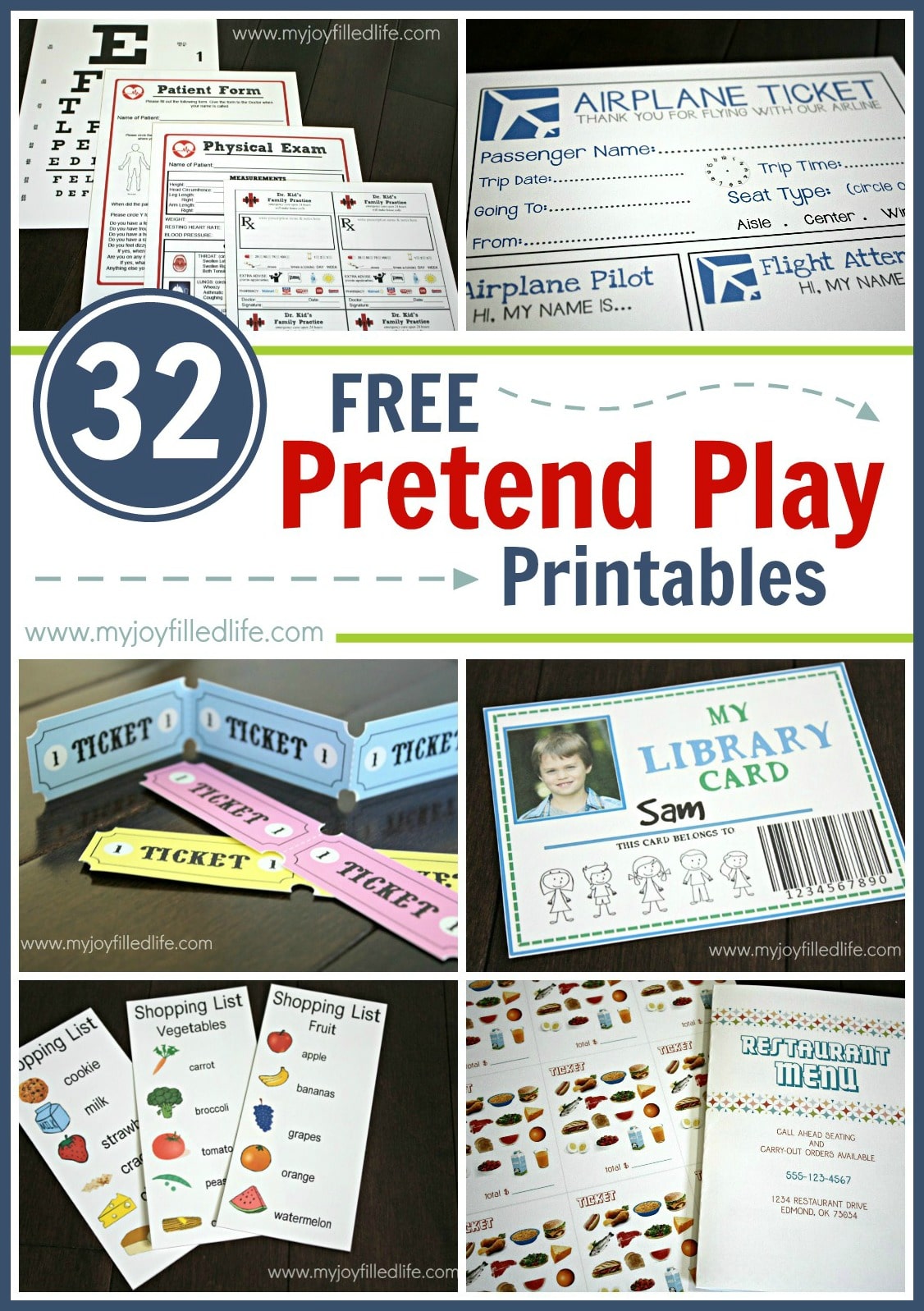 32 FREE Pretend Play Printables - My Joy-Filled Life