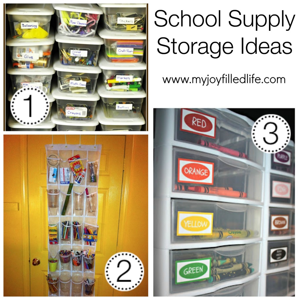 School Supply Storage Ideas