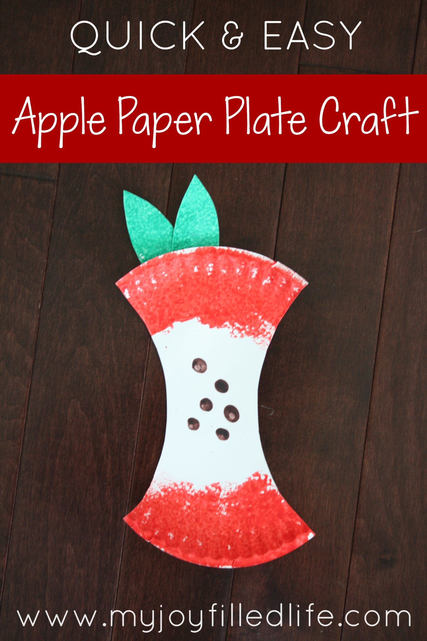 Easy and Fun Paper Plate Apple Craft