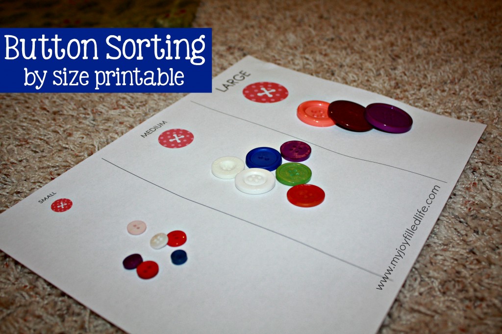 Button Sorting Size