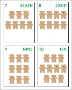 Counting Bear Cards