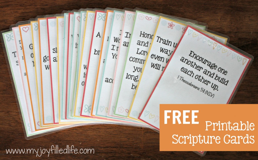 FREE Printable Scripture Cards that correspond with Hide Em in Your Heart CDs