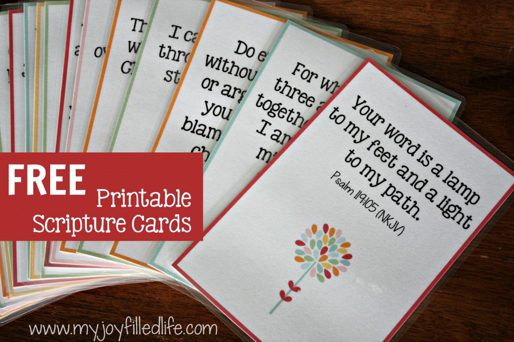 FREE Printable Scripture Cards that correspond with Hide Em in Your Heart CDs