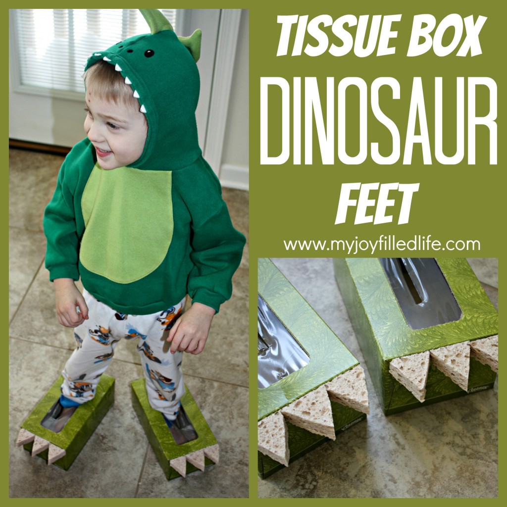 Tissue Box Dinosaur feet