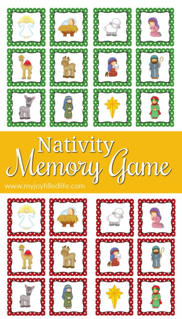 Printable Nativity Memory Game #christmasstory #nativity