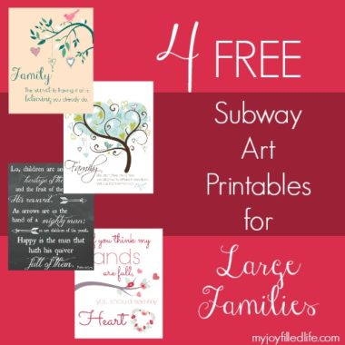 Subway Art Printables