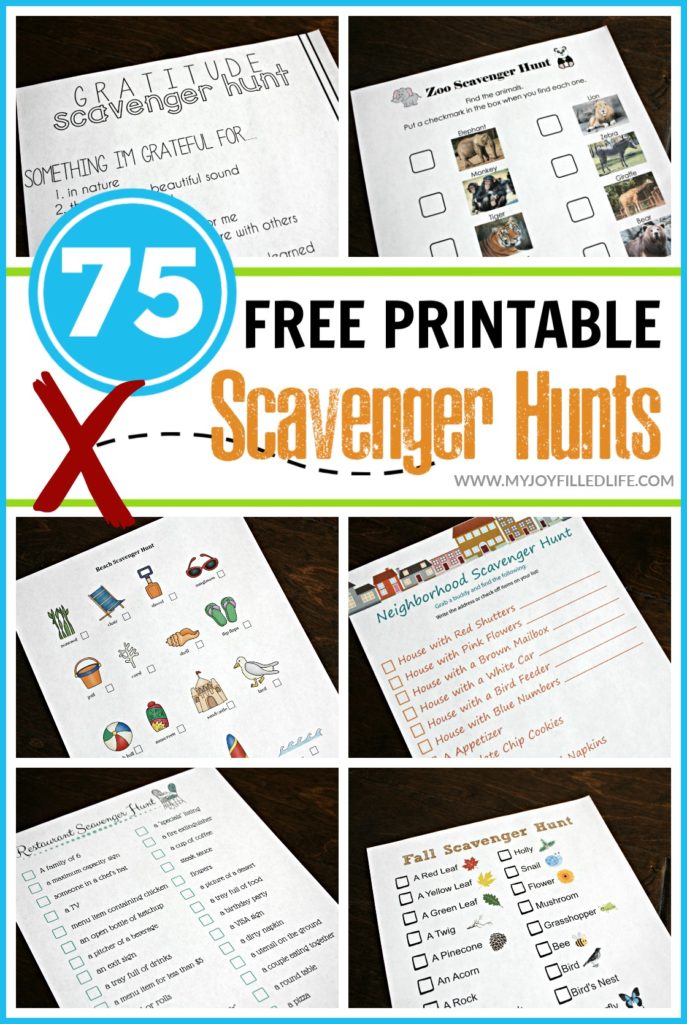 Kids and adults alike love a good scavenger hunt. Here are 75 FREE Printable Scavenger Hunts you and your family can choose from. #freeprintable #scavengerhunt #familyfun