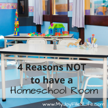 These reasons show why it's not absolutely necessary to have a homeschool room in your house.