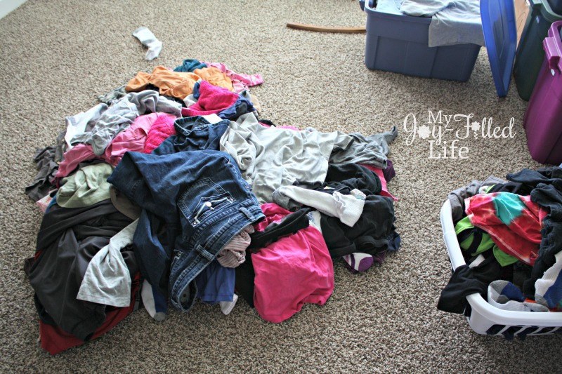 Home Tour Laundry Pile