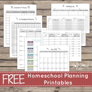 Homeschool Planning Printables wood