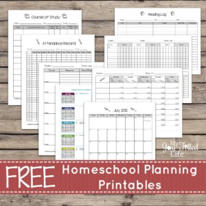 Homeschool Planning Printables wood