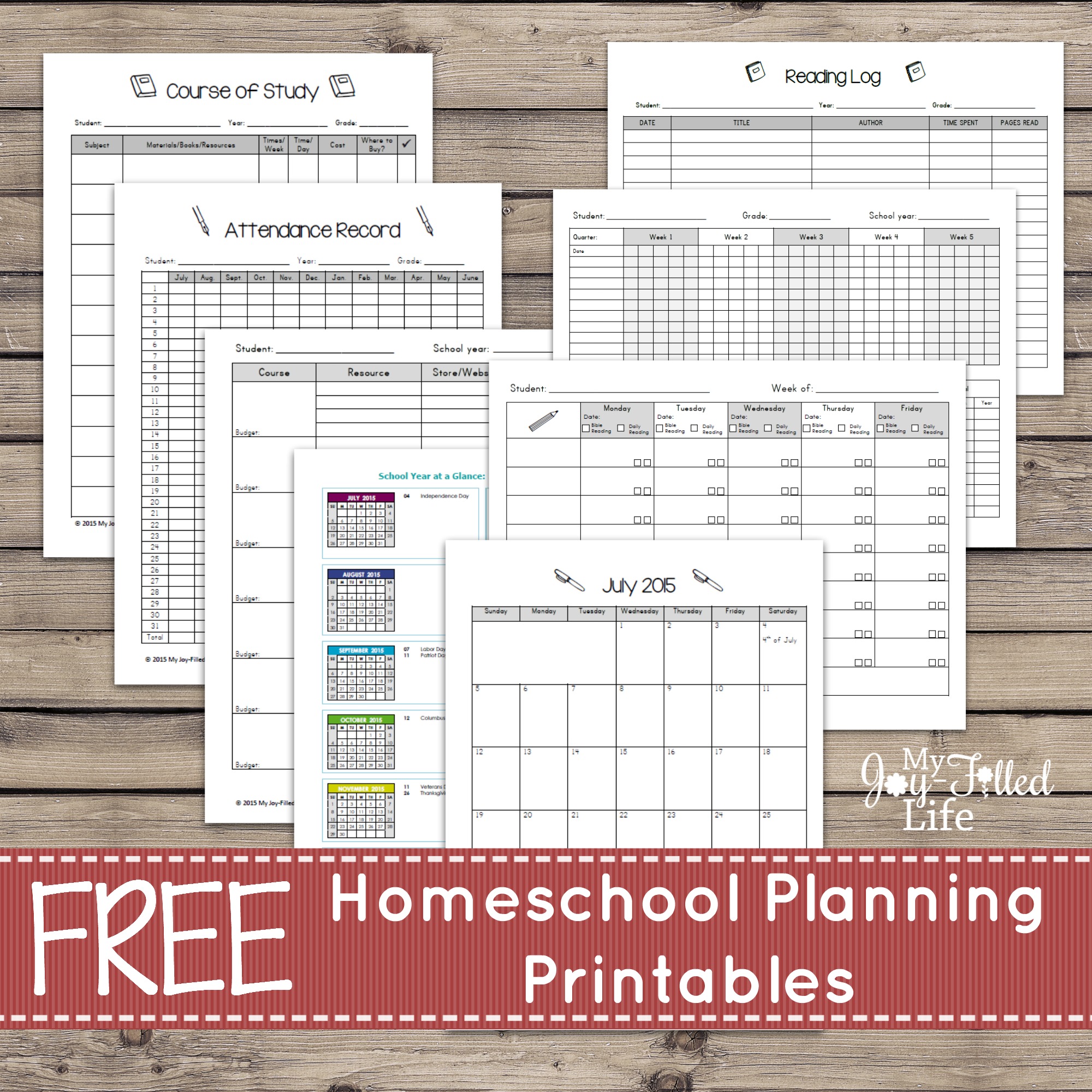 Homeschool Planning Resources & FREE Printable Planning Pages My Joy