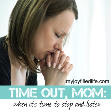 Ever reached that point when you know it's time for a time out (for you)? One homeschool mom shares her story.