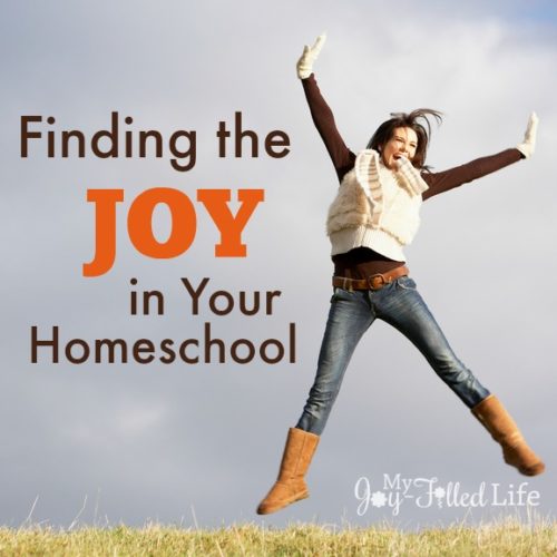 Finding the JOY in Your Homeschool - My Joy-Filled Life