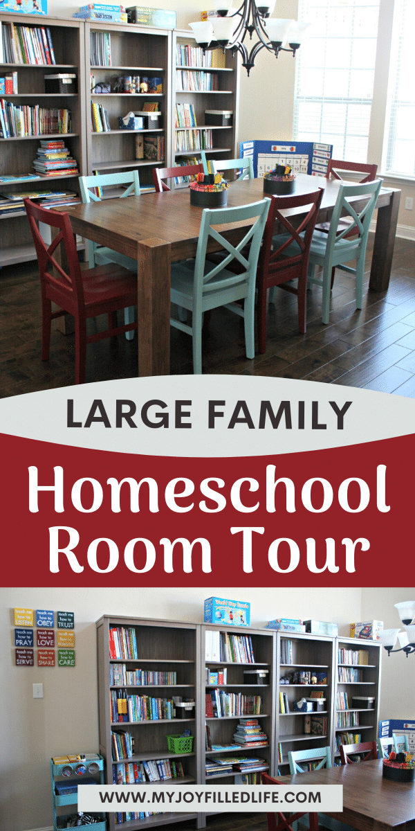 Large Family Homeschool Room Tour