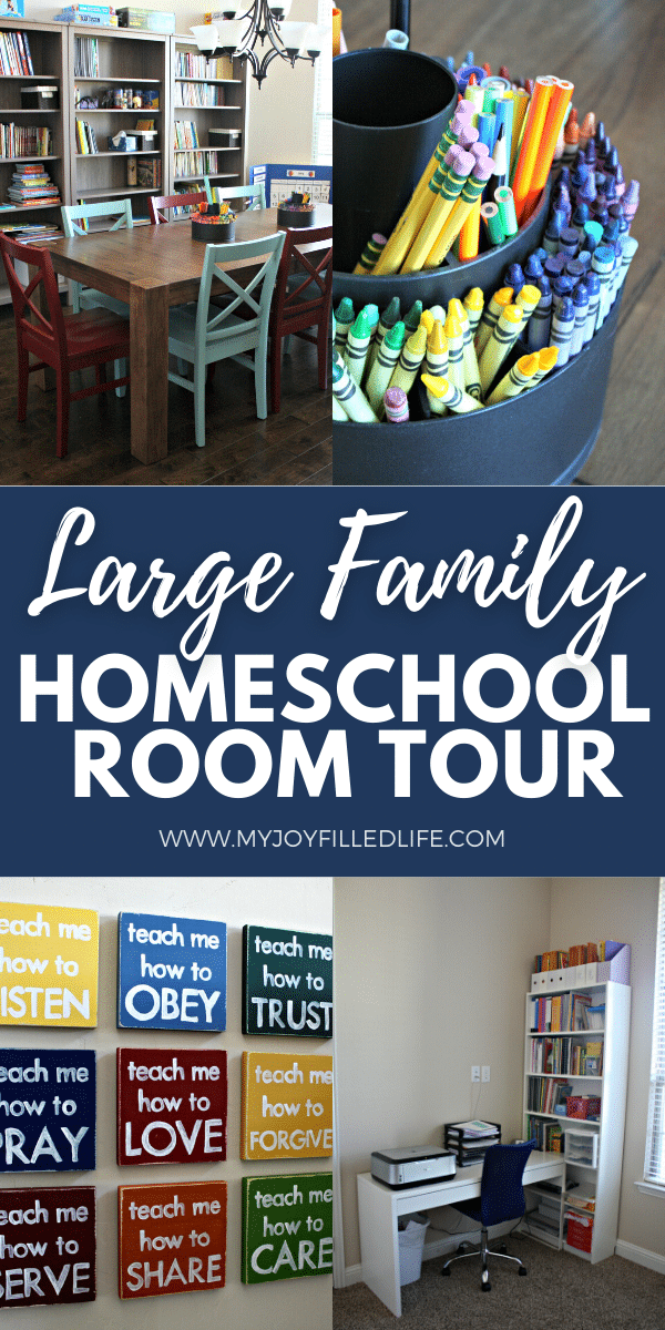 Large Family Homeschool Room Tour