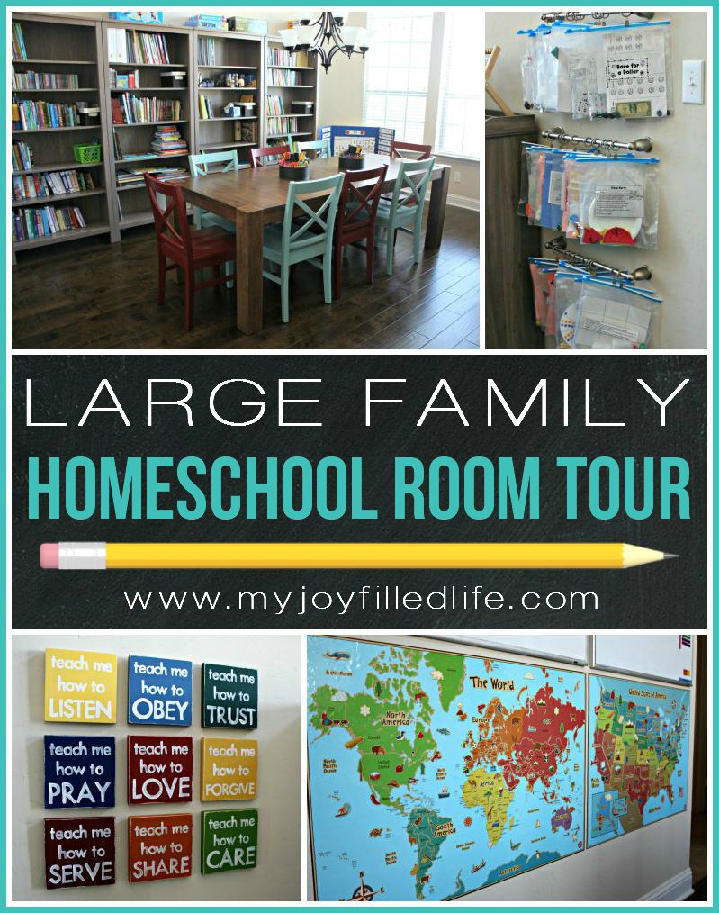 Large Family Homeschool Room