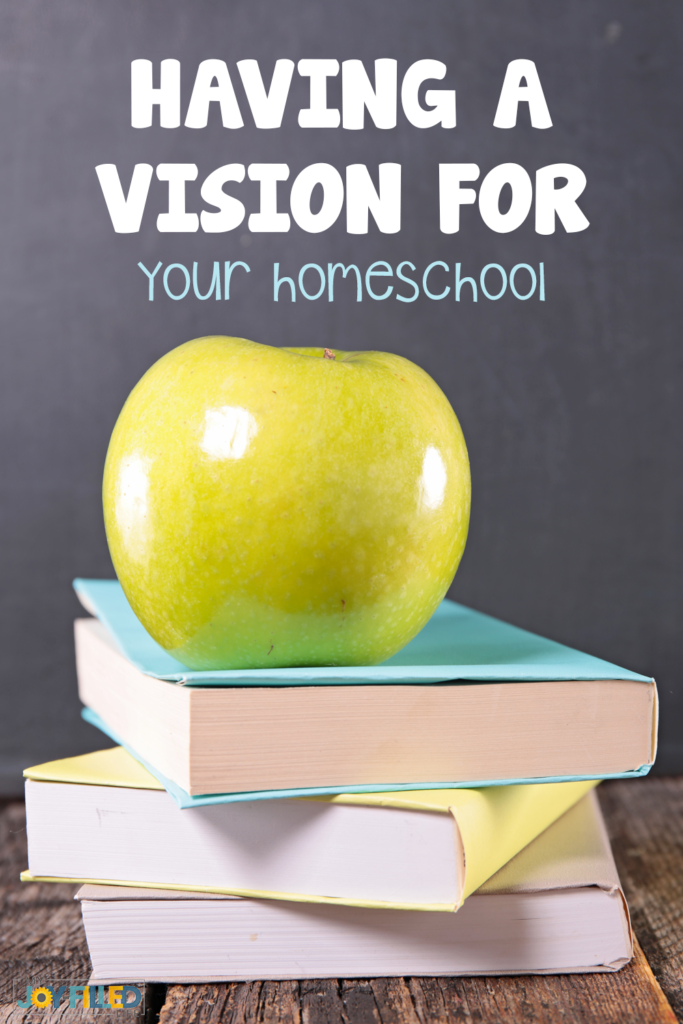 Having a vision for your homeschool will not only set you up for success, but will also help you on the days when you are ready to throw in the towel. Here are some tips for creating that vision! #homeschoolencouragement #homeschooling #helpforthehomeschoolmom