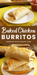 Quick & Easy Baked Chicken Burritos