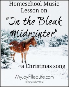 In the Bleak Midwinter homeschool music lesson