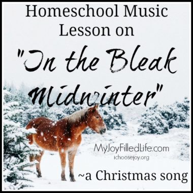 In the Bleak Midwinter homeschool music lesson