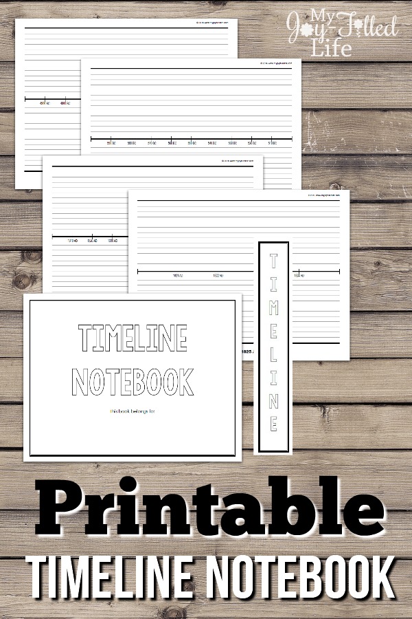 Printable Timeline Notebook