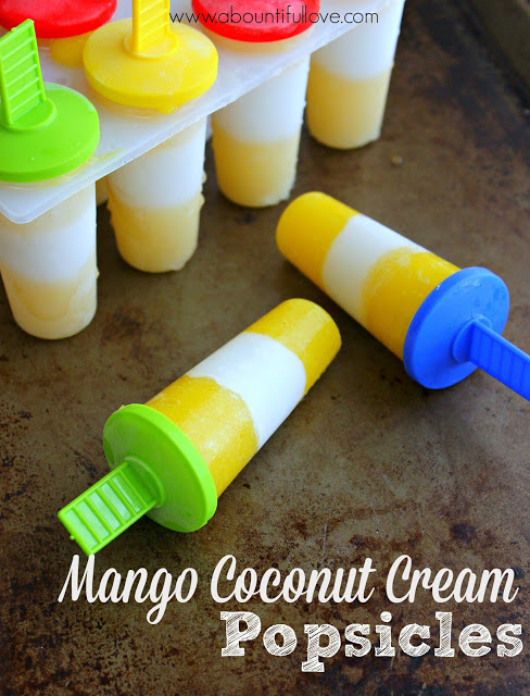 Mango Coconut Cream Popsicles
