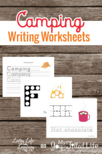 Bring the fun of camping indoors with these Camping Writing Worksheets to practice their handwriting skills
