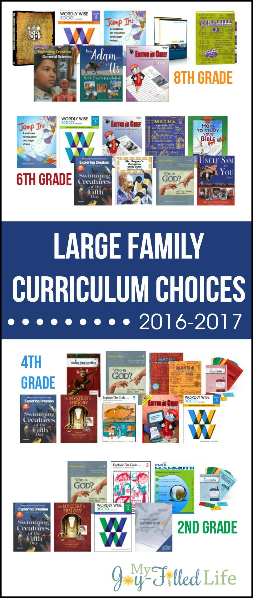 Large family curriculum choices