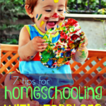 7 awesome tips for how to homeschool with toddlers in the house.