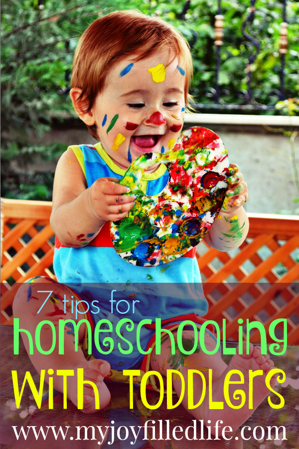 7 awesome tips for how to homeschool with toddlers in the house.