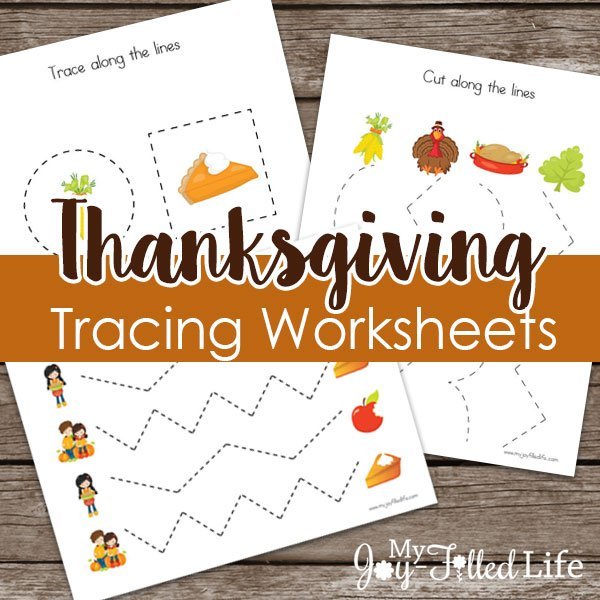 Get your preschooler writing with these Thanksgiving Tracing Worksheets to add some spice to the fall season and make learning fun